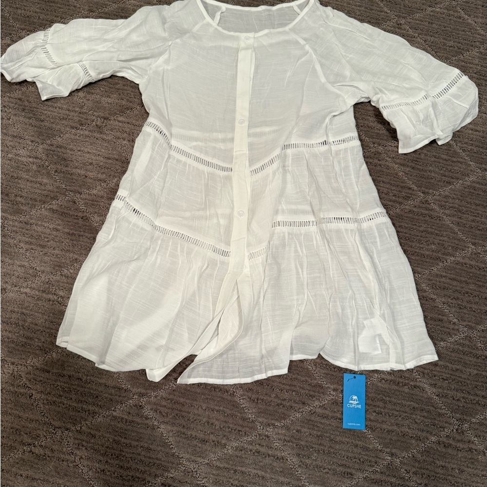 Cupshe White Swim Coverup